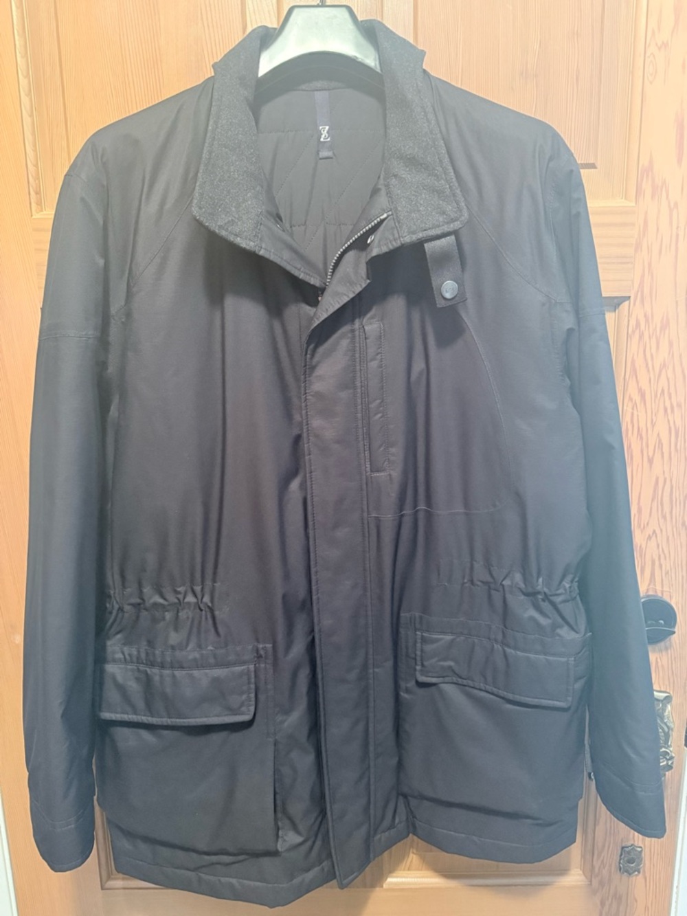 Zegna Men's Black Quilted Parka Jacket